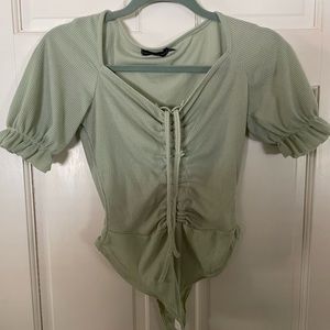 Pretty little thing green bodysuit